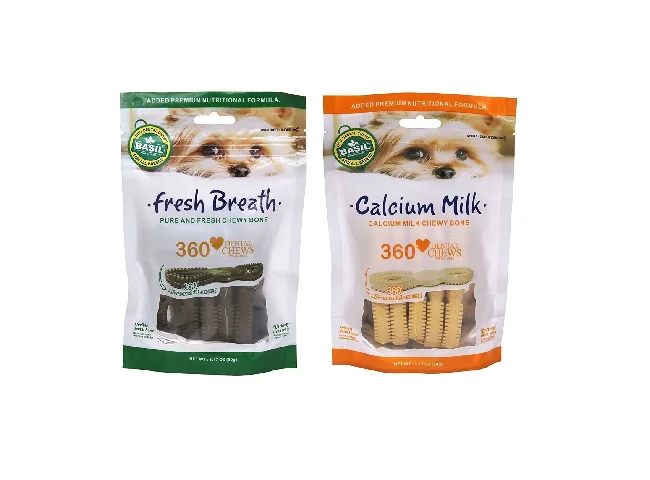 BASIL Calcium Milk and Fresh Breath Dental Dog Chew Dog Treat