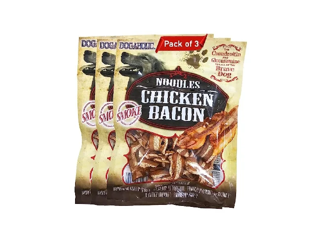 Dogaholic Noodle Smoke Flavour Chicken, Bacon Dog Treat