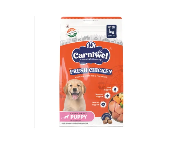 CARNIWEL Carniwel Fresh Chicken Dry Dog Food for Large Breed, Puppy Chicken 1 kg Dry Young Dog Food