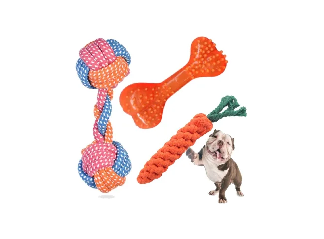 YOUHAVEDEAL Puppies COMBO Kits for Small and Medium Dogs, Chew Toys for Puppy Cotton Chew Toy