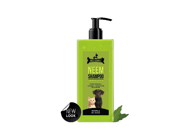 Neem Shampoo | Suitable For All Dogs & Cats | Natural, Paraben Free Flea and Tick Lemongrass Dog Shampoo (200 ml)