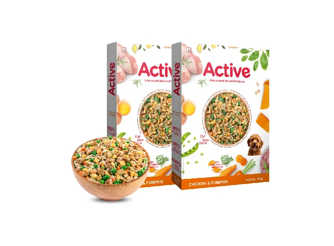 Active Buy 1 Get 1 Fresh Food Chicken & Pumpkin 0.6 kg (2x0.3 kg) Wet Adult Dog Food