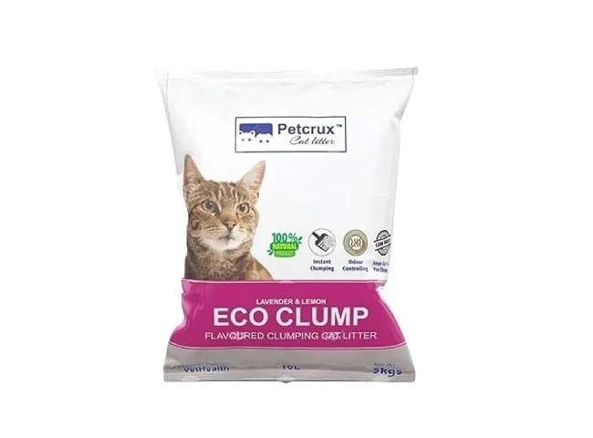 Eco Clump Cat Litter Natural Bentonite Clay Pet Friendly Lavender Essential Oils Pet Litter Tray Refill