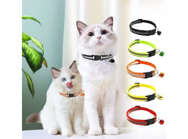 2 Pcs Reflective Cat Collar - For Indoor & Outdoor Use