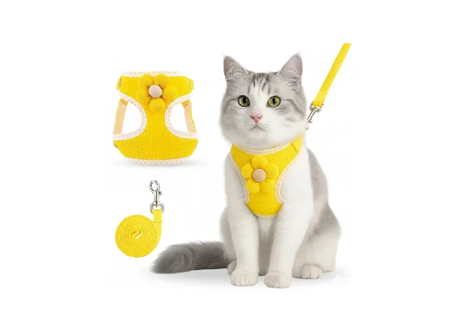 Cat Harness and Leash, Small (A:32-56cm, B:26-50cm) suitable for small Pet