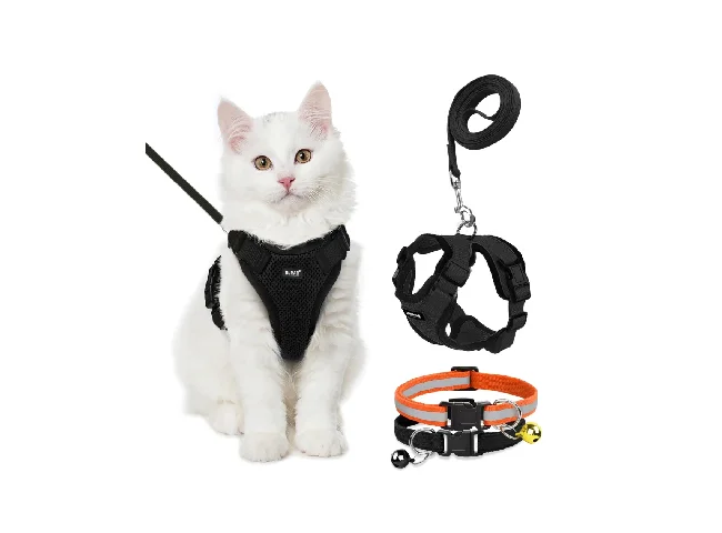 Escape Proof No Pull Cat Harness with Leash & 2 Pcs Cat Collar Cat Harness & Leash